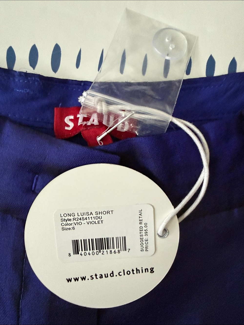 STAUD Long Luisa Short in Violet - Picture 3 of 4